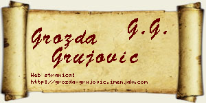 Grozda Grujović vizit kartica